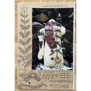Katie's Homespun Stitches Ready For Christmas 19" Snowman Craft‎ Pattern